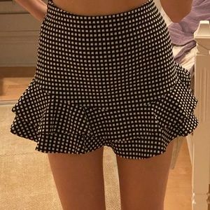 Aqua Ruffled Mini skirt